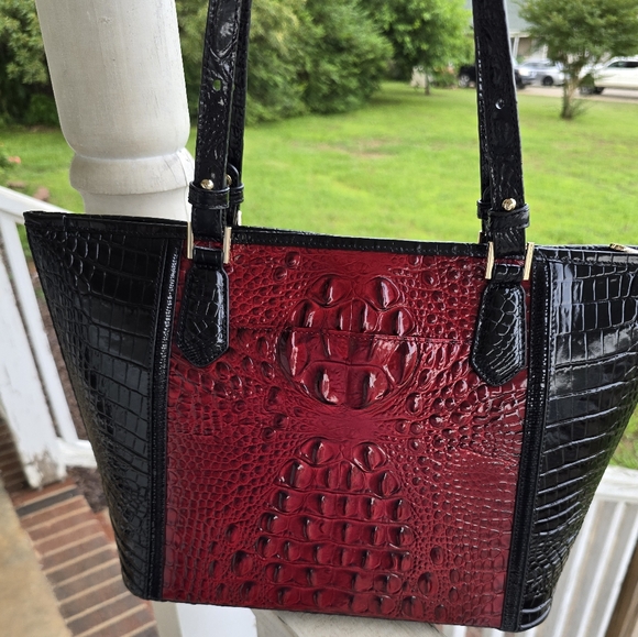 Brahmin Medium Asher In Vintage Red Stanza - Picture 2 of 14